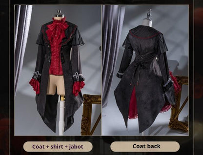 Forest Fluorescent Carps - Rose Countess - Ouji Lolita Pants Suit Prince Coat Elegant Shirt Trailing