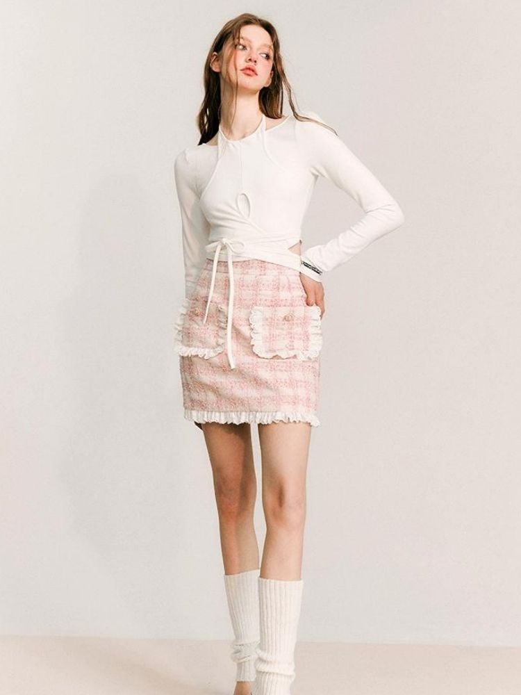 Fake two-piece knitted sweater【s0000003235】