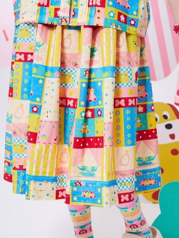 Original print cute Showa skirt【s0000002874】