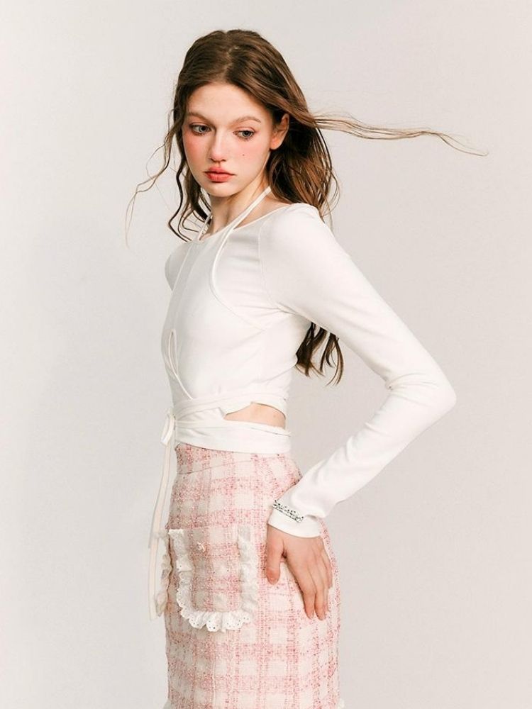 Fake two-piece knitted sweater【s0000003235】