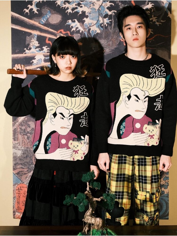 Jacquard Retro Couple Sweater【s0000003619】
