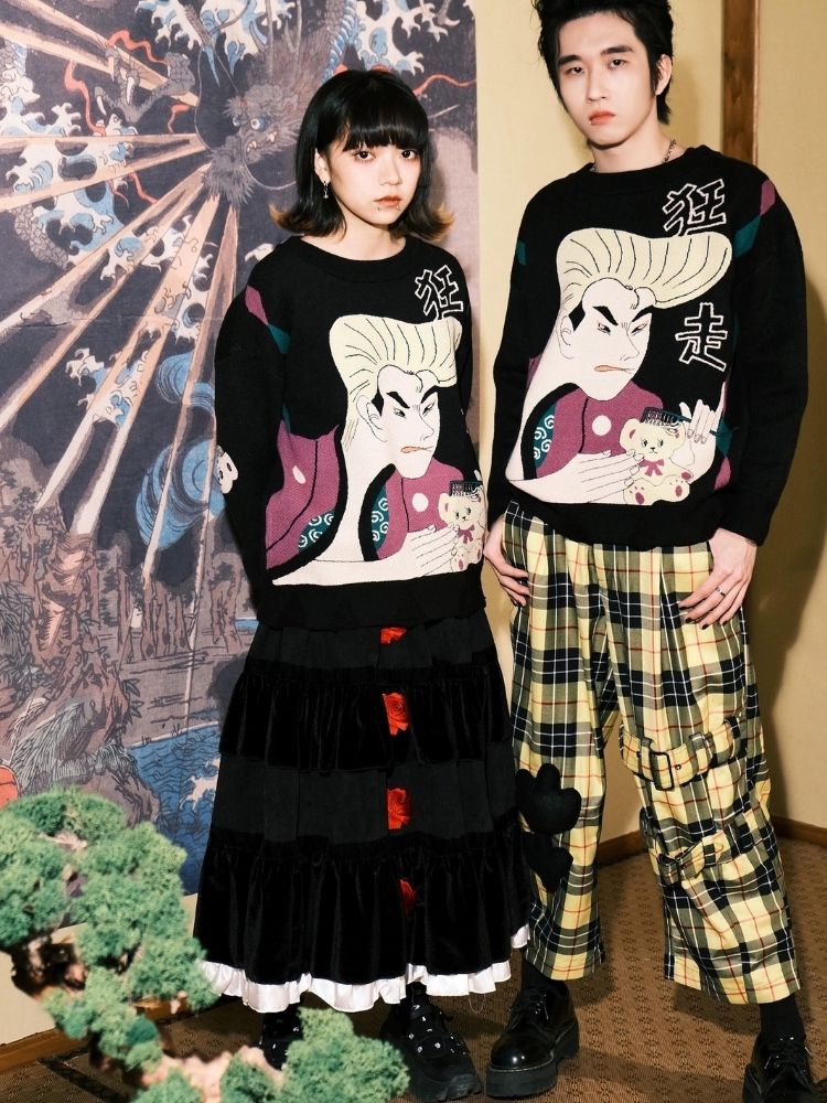 Jacquard Retro Couple Sweater【s0000003619】
