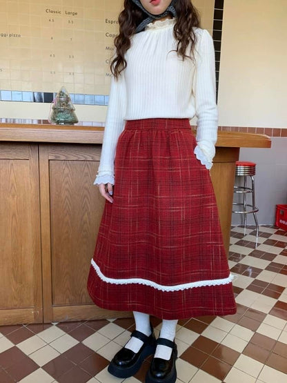 Holiday Vibe Sense Plaid Two Piece Set【s0000005875】