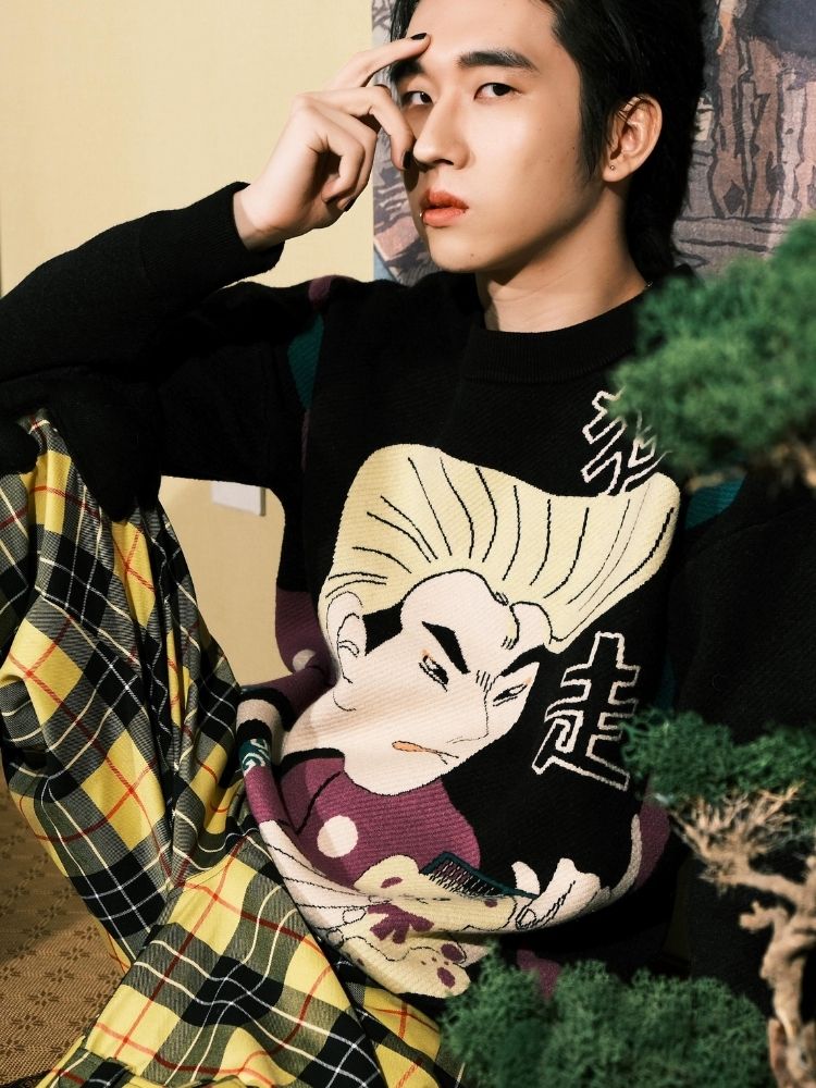 Jacquard Retro Couple Sweater【s0000003619】