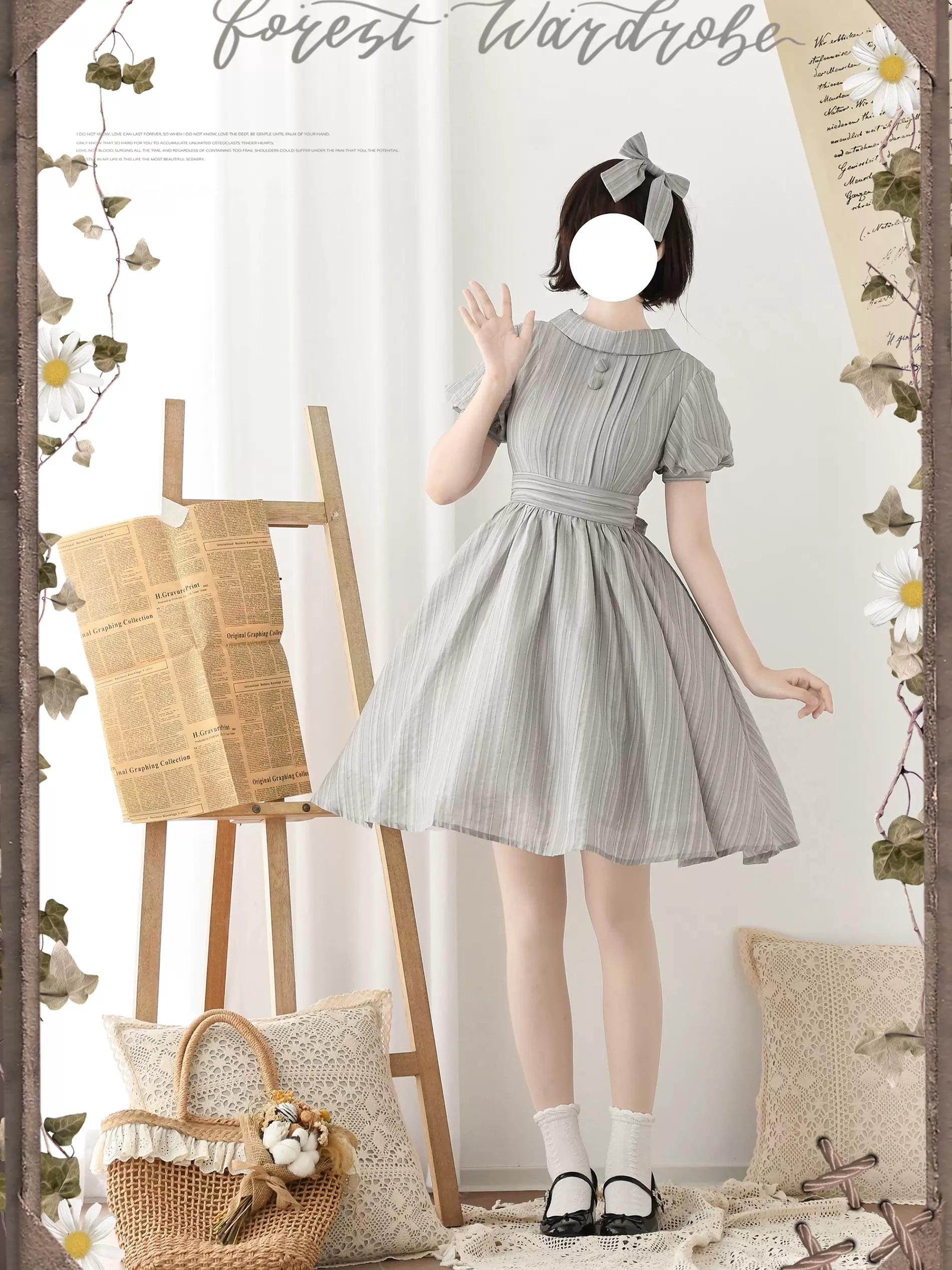 Forest Wardrobe - Forest Gallery - Classic Lolita OP Dress Country Style Tencel Dress