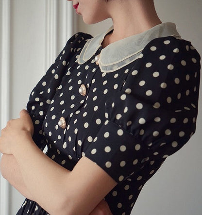 retro polka dot dress