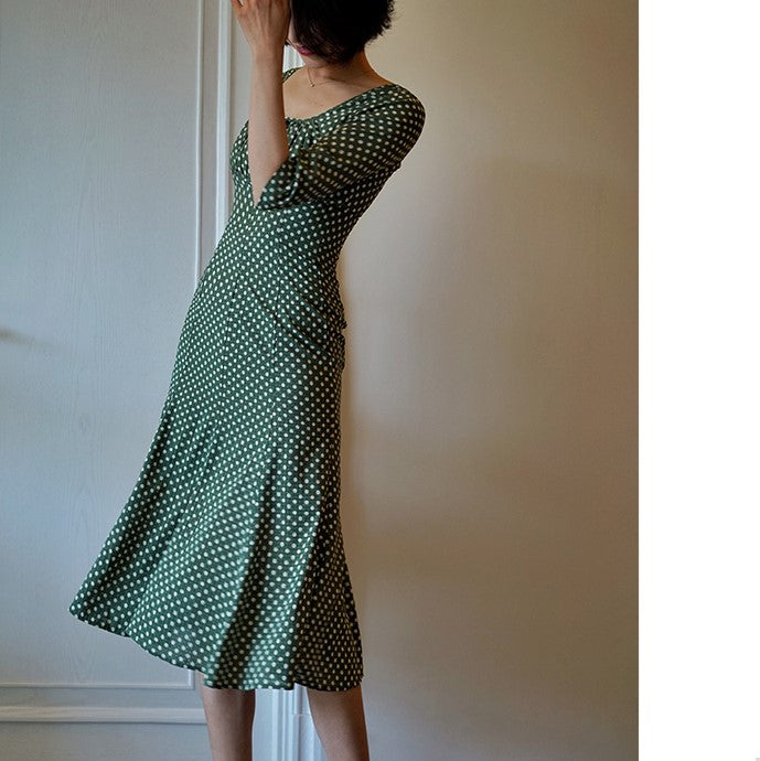 Italian lady's polka dot dress