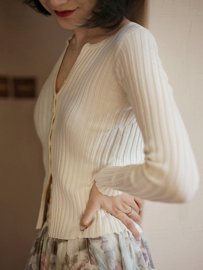 Lady's Slim Knit Cardigan