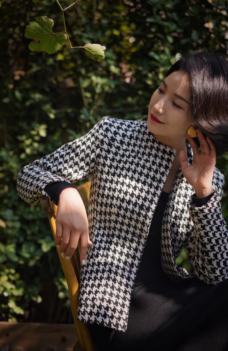 houndstooth tweed jacket