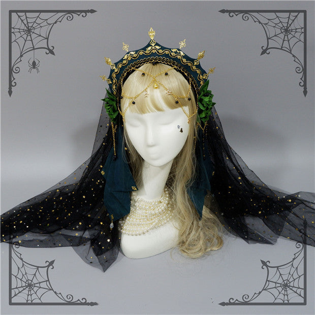 Foxcherry-Palace Retro Gorgeous Lolita headdress Multicolors