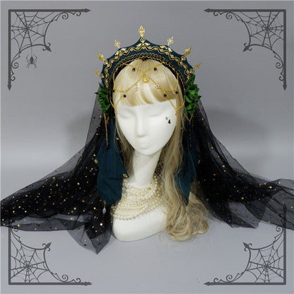 Foxcherry-Palace Retro Gorgeous Lolita headdress Multicolors