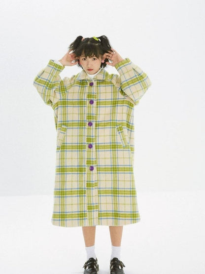 Long Sandwich Warm Tweed Coat【s0000006236】