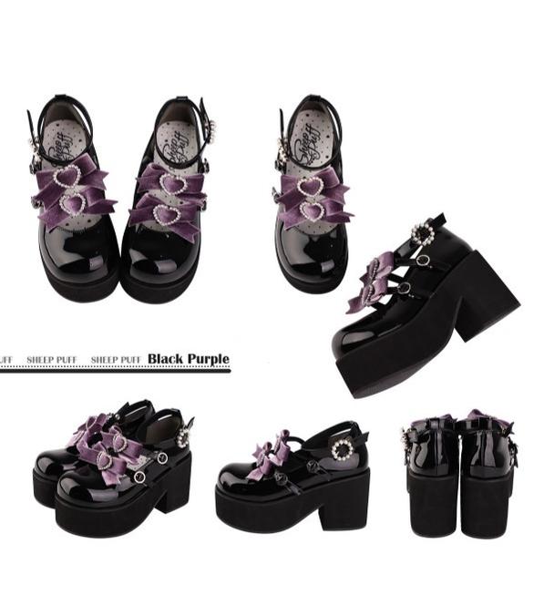 Sheep Puff - Sweet Lolita Heel Punk Platform Shoes