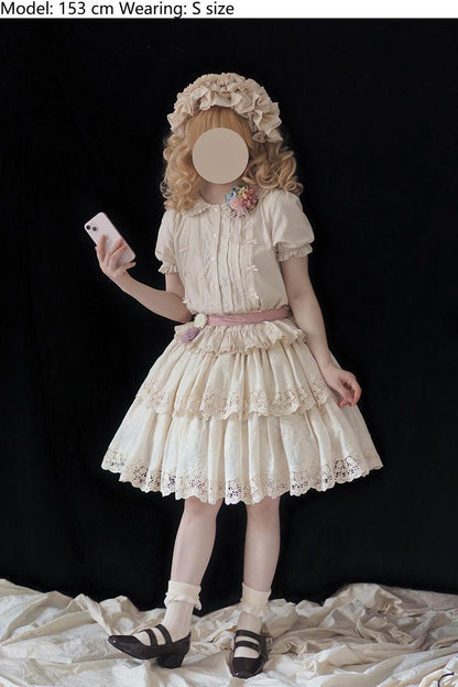 Miss Point - Forest Waltz - Classic Lolita Tiered Skirt Multi-layer Embroidered SK