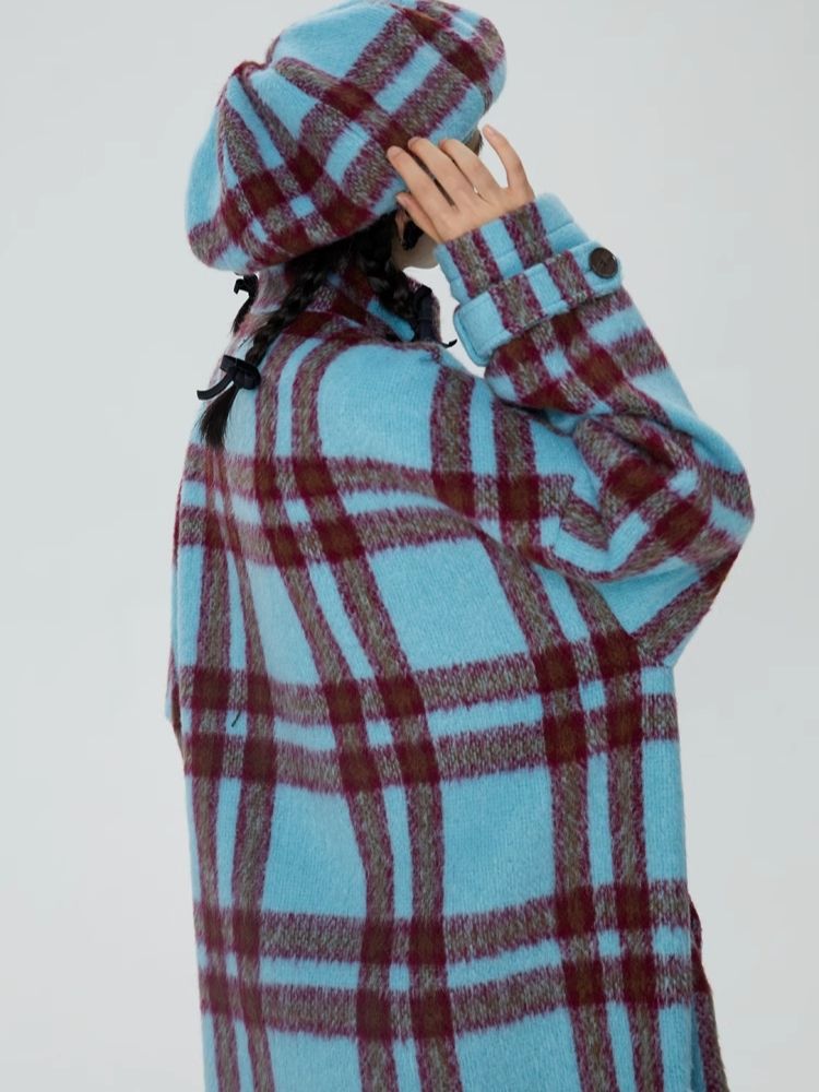 Tweed loose-fitting long coat【s0000006247】