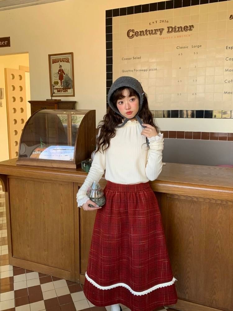 Holiday Vibe Sense Plaid Two Piece Set【s0000005875】