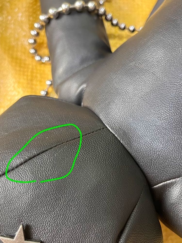 Star Rivet Biker Cat Battle Damage Kitten Double Shoulder Bag【s0000005209】