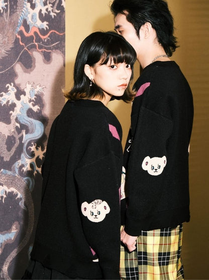 Jacquard Retro Couple Sweater【s0000003619】