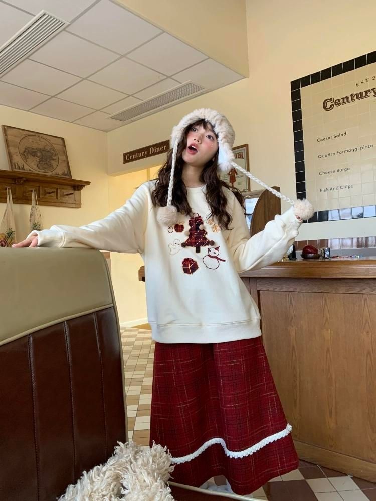 Holiday Vibe Sense Plaid Two Piece Set【s0000005875】