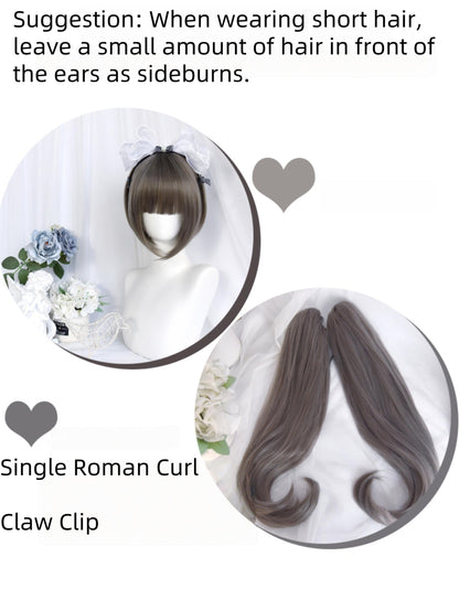 Sinwavy - Light Gothic Lolita Wig, Green-Toned Ash Grey
