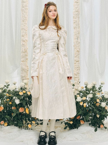 Jacquard Tie Dress【s0000004601】