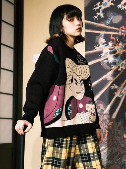 Jacquard Retro Couple Sweater【s0000003619】