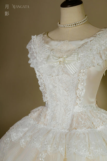 AuroraBorealis - Moonshadow - Gorgeous Wedding Lolita Dress Set Embroidered JSK SK and Bodice