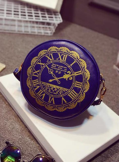 Kira - Alice Clock - Kawaii Lolita Shoulder Bag Round Lolita Crossbody Bag