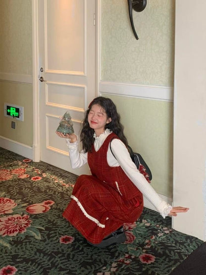 Holiday Vibe Sense Plaid Two Piece Set【s0000005875】