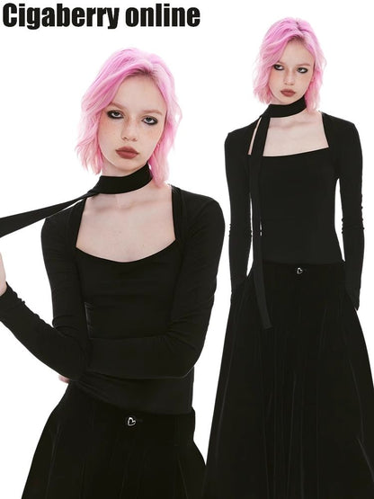 Skinny Tight Long Sleeve t-shirt【s0000004963】