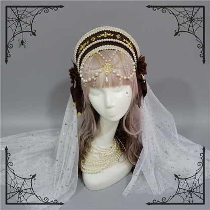 Fox Cherry-Lolita Palace Retro Gorgeous Flowers Headdress