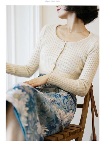 Lady's Classic Knit Cardigan