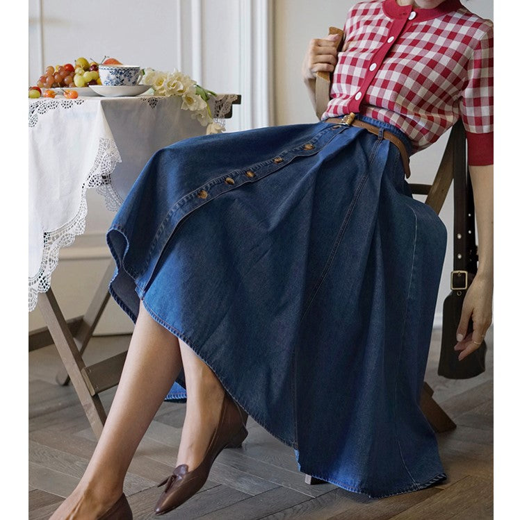 Countess retro denim skirt