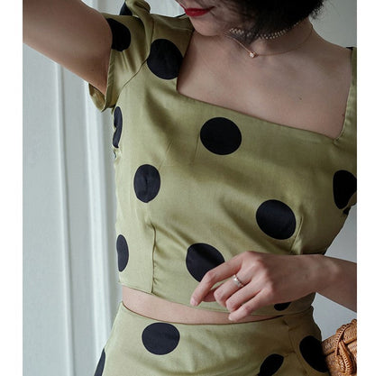 Duchess polka dot vintage blouse