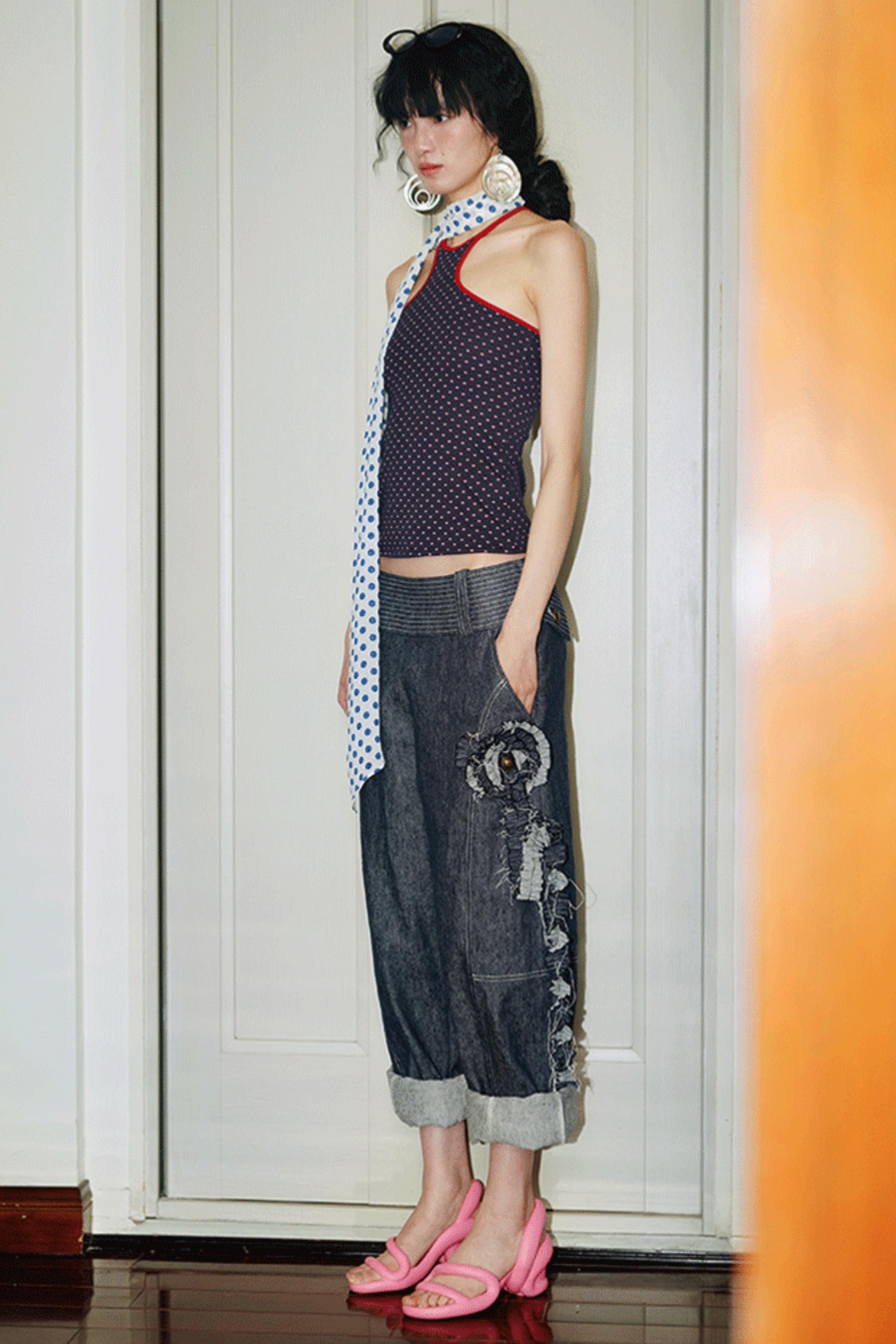 Vintage Dual-Sided Color Knit Tank Top