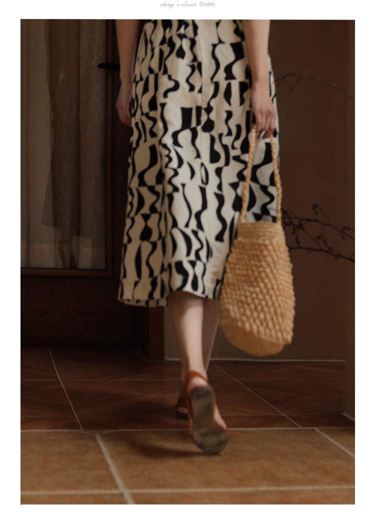 Geometric pattern classical dress