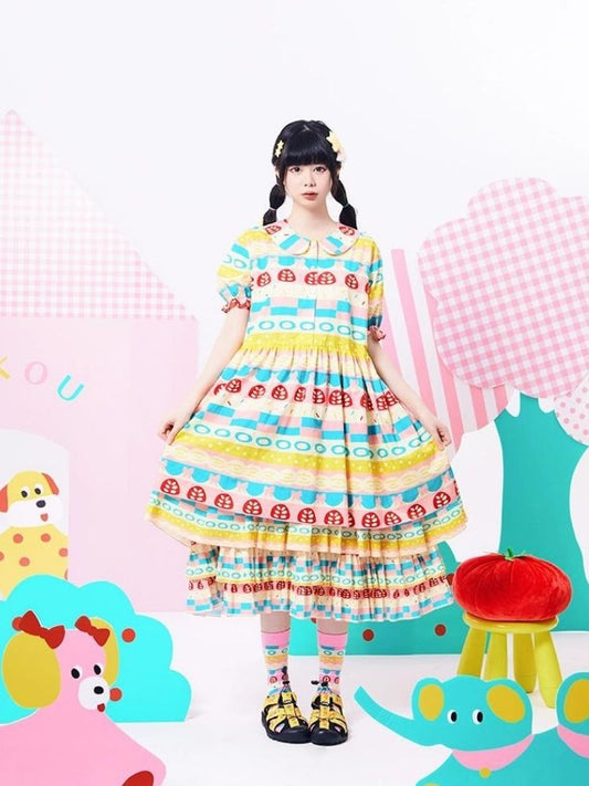 Showa Girl Original Print Cake Dress 【s0000002882】