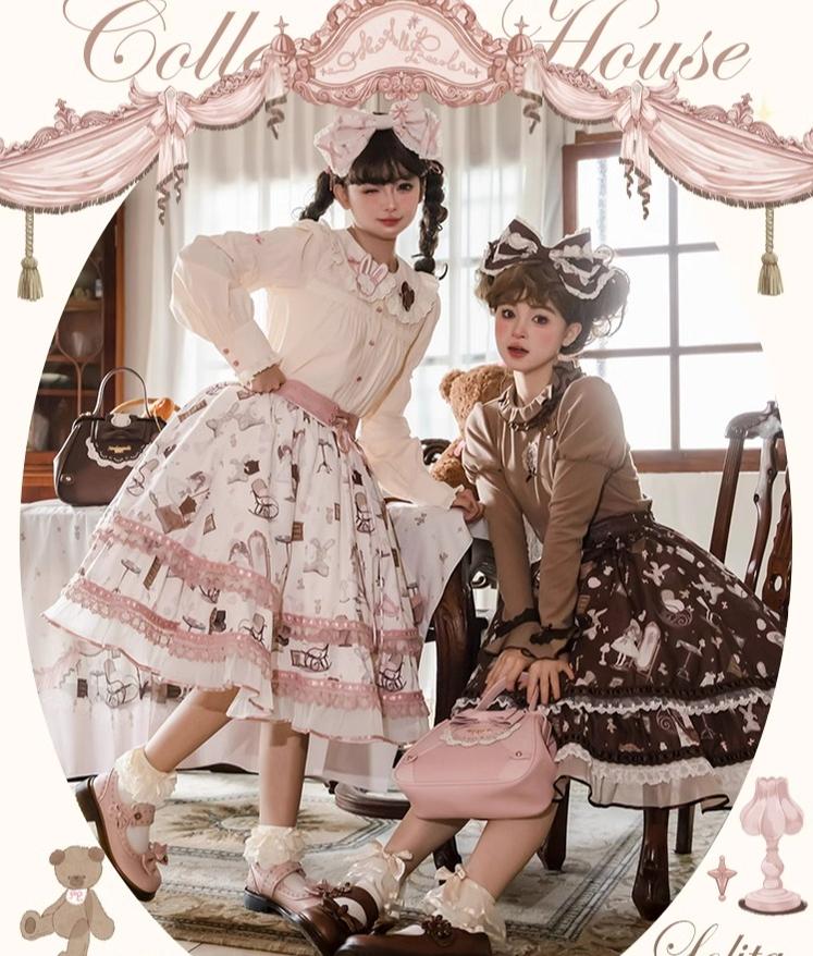 Mademoiselle Pearl - Lovely Lolita Dress OP Cloak Blouse SK Set