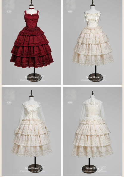 MEEKWIND - Miss Flora - Elegant Lolita Bodice Suit Tiered Skirt