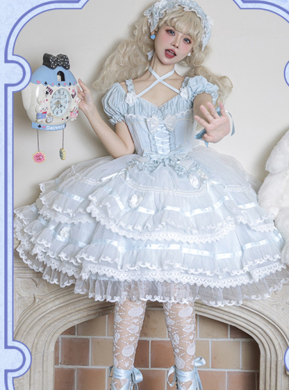 Puppets and Doll - Sweet Lolita OP Dress Multicolor