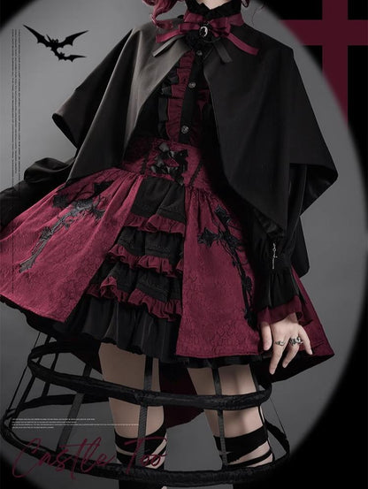 CastleToo - Evil Twins - Ouji Lolita Vest Shorts Skirt Set