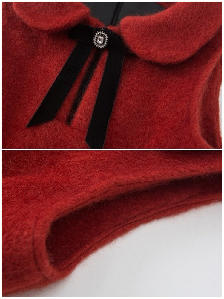 Doll Collar Sleeveless Ribbon Tiered Dress【s0000003862】