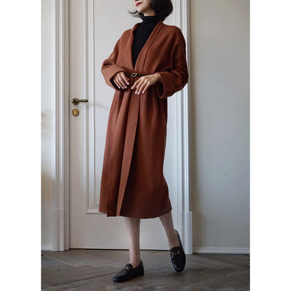 Western lady's classical long coat