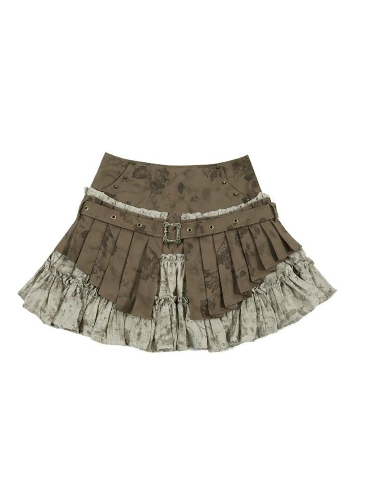 Fake Two-piece Pleated Skirt【s0000003243】