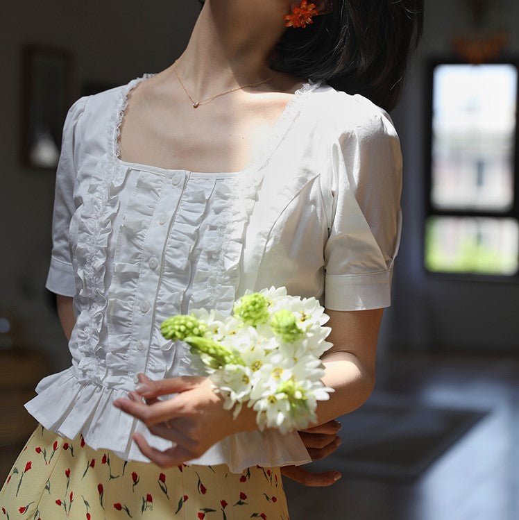 princess frilly vintage blouse