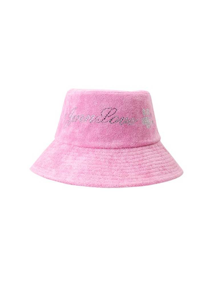 Towel Fabric Rhinestone Bucket Hat【s0000009186】