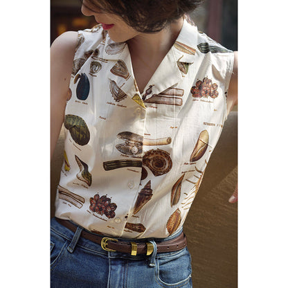 shell retro blouse