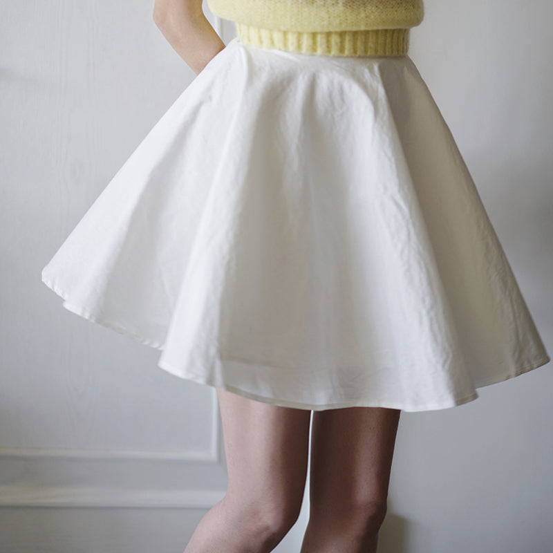 Maiden and Lady's White Short Skirt