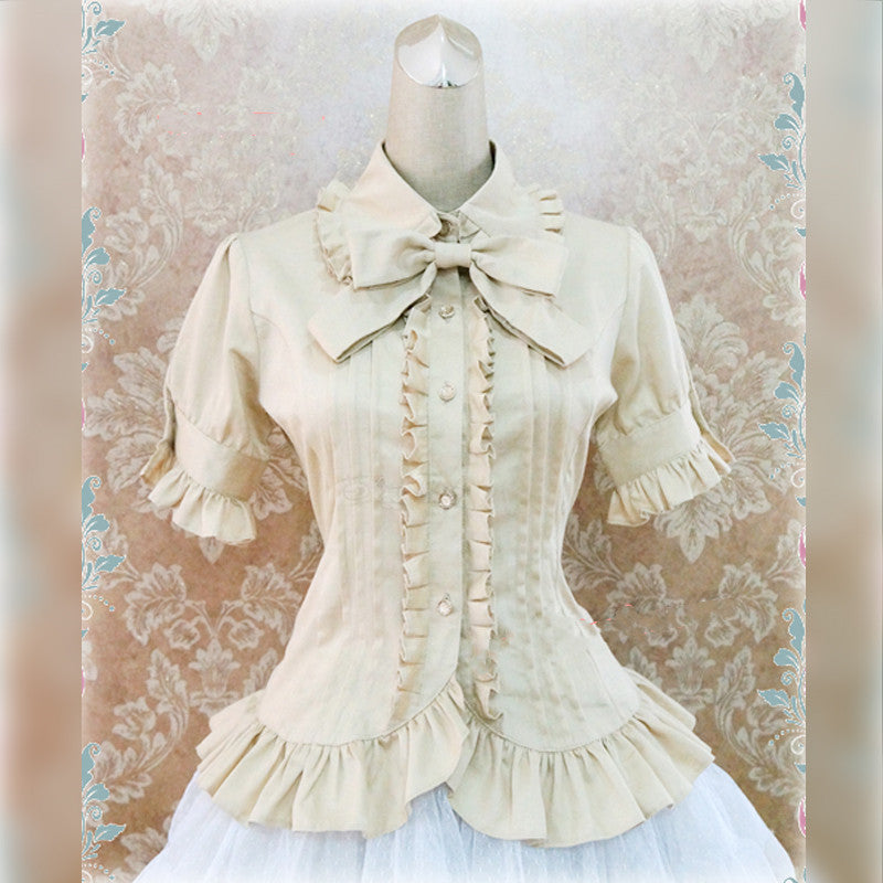 Strawberry Witch - Multicolors Short Sleeve Cotton Lolita Blouse