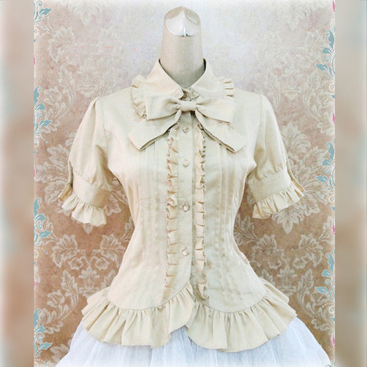 Strawberry Witch - Multicolors Short Sleeve Cotton Lolita Blouse